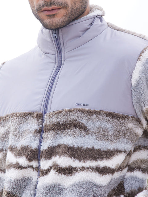 Game Face Camouflage Sherpa Zip-Front Jacket