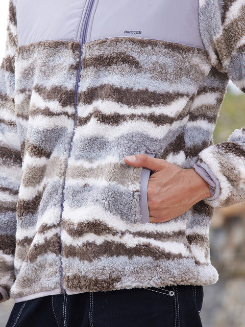 Game Face Camouflage Sherpa Zip-Front Jacket