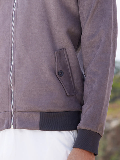 Game Face Zip-Front Jacket With Ribbed Hem