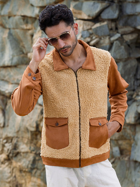 Game Face Contrast Sherpa Jacket