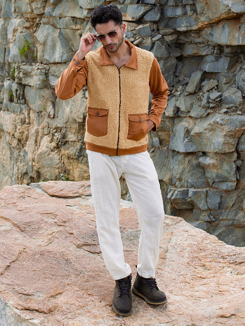 Game Face Contrast Sherpa Jacket