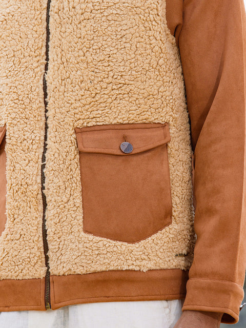 Game Face Contrast Sherpa Jacket