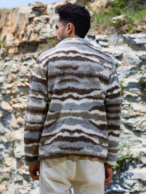 Game Face Camouflage Sherpa Puffer Jacket