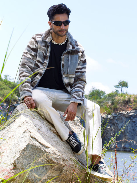 Game Face Camouflage Sherpa Puffer Jacket