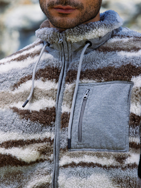 Game Face Camouflage Sherpa Puffer Jacket