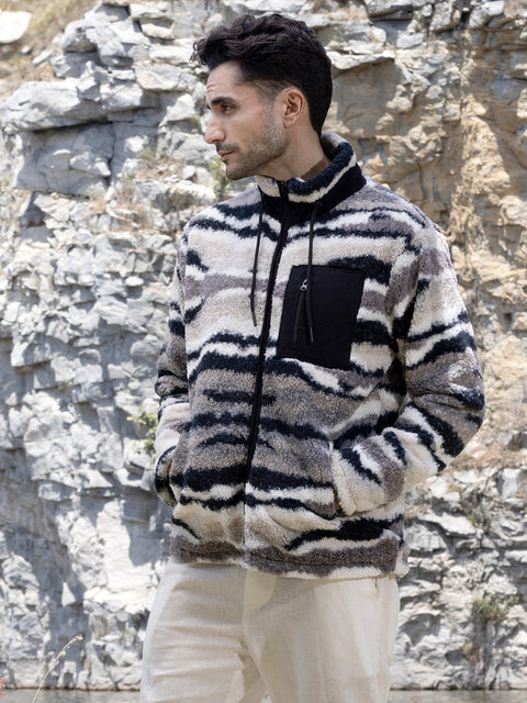 Game Face Camouflage Sherpa Puffer Jacket