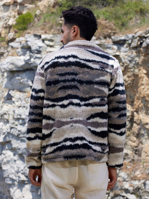 Game Face Camouflage Sherpa Puffer Jacket