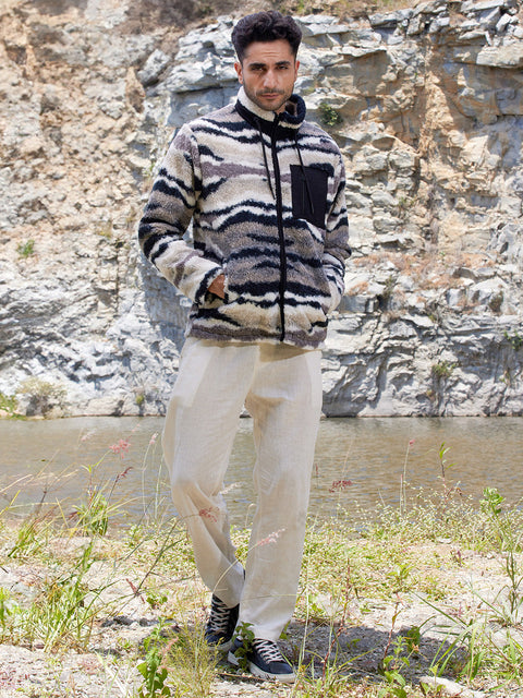 Game Face Camouflage Sherpa Puffer Jacket