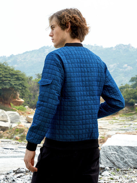 JINX Cubic-Quilted Bomber Jacket