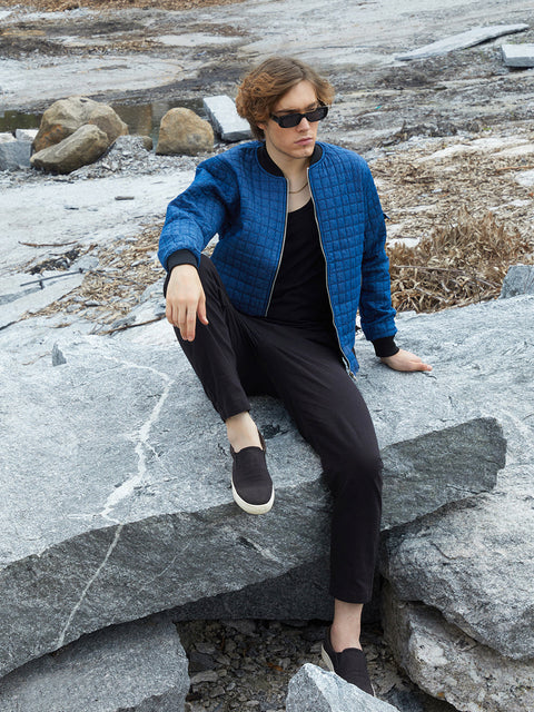Behookd Cubic-Quilted Bomber Jacket