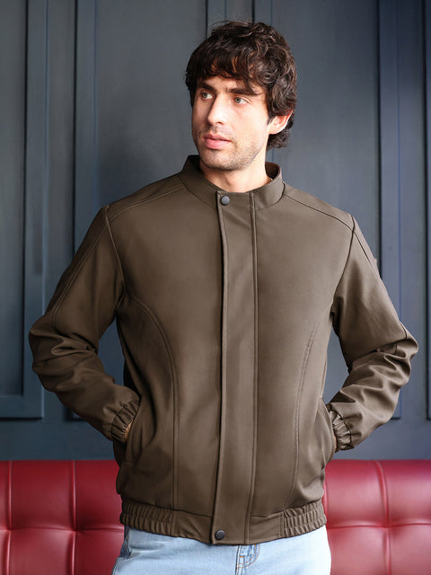 JINX Coated Panel-Stitch Rider Jacket