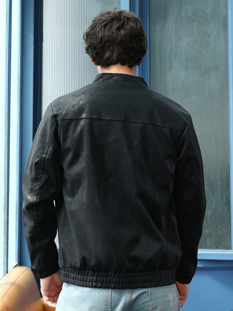 JINX Coated Panel-Stitch Rider Jacket