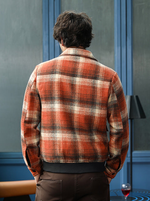 Just Be Zip-Front Plaid Jacket
