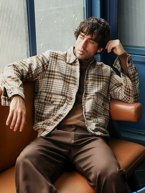 Just Be Zip-Front Plaid Jacket