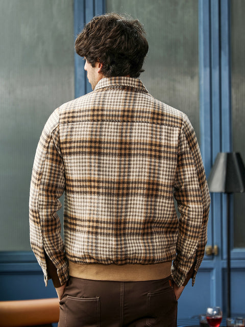 Just Be Zip-Front Plaid Jacket