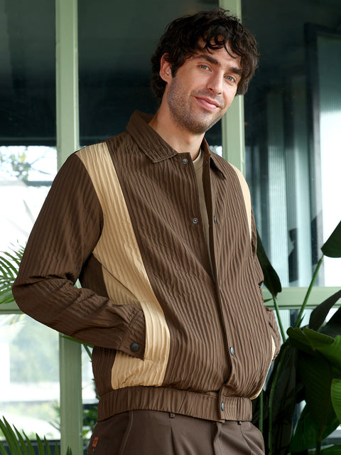 Just Be Panelled Crease-Tactile Jacket