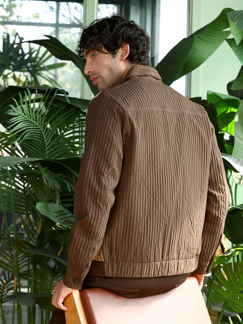 Just Be Panelled Crease-Tactile Jacket