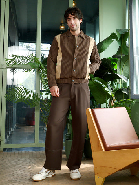 Just Be Panelled Crease-Tactile Jacket