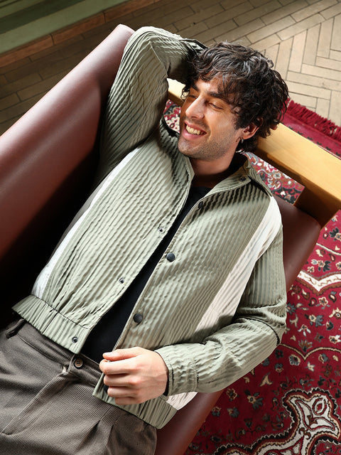 Iconic Everyday Panelled Crease-Tactile Jacket