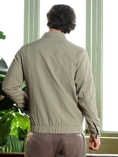 Iconic Everyday Panelled Crease-Tactile Jacket