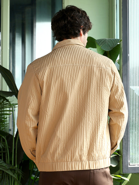 Just Be Panelled Crease-Tactile Jacket