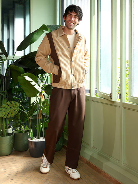 Just Be Panelled Crease-Tactile Jacket