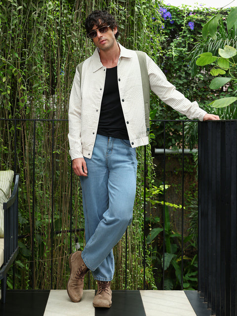 Iconic Everyday Panelled Crease-Tactile Jacket