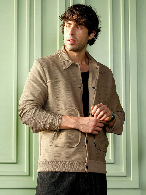 Runway Gods Ruche-Tactile Panelled Jacket