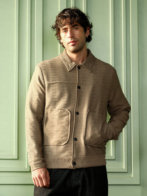 Runway Gods Ruche-Tactile Panelled Jacket