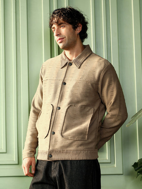 Runway Gods Ruche-Tactile Panelled Jacket