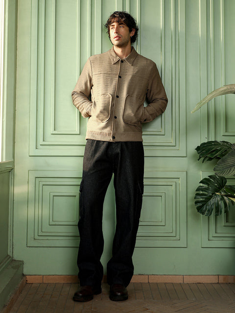 Runway Gods Ruche-Tactile Panelled Jacket