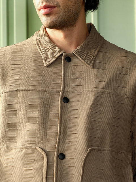 Runway Gods Ruche-Tactile Panelled Jacket