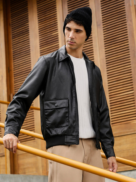 Hookd Zip-Front Embossed Jacket