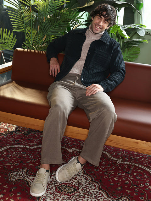 Take Two Men Jacket Houndstooth-Tactile Utility Bomber Jacket