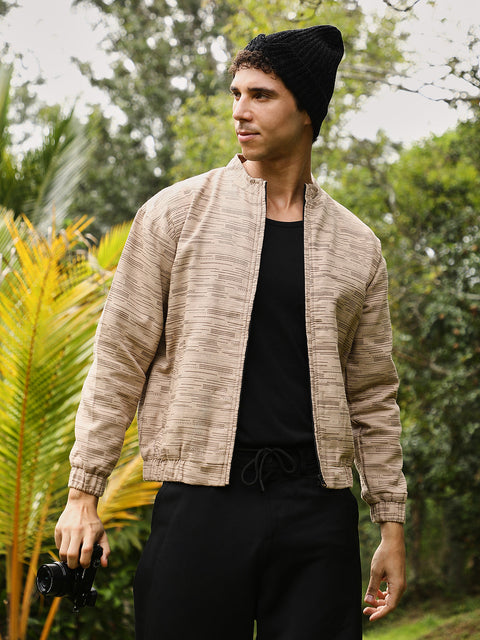 Hookd Lined-Jacquard Bomber Jacket