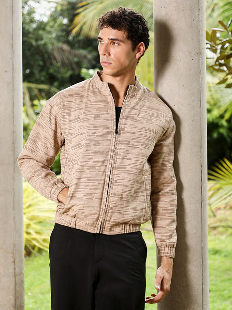 Hookd Lined-Jacquard Bomber Jacket