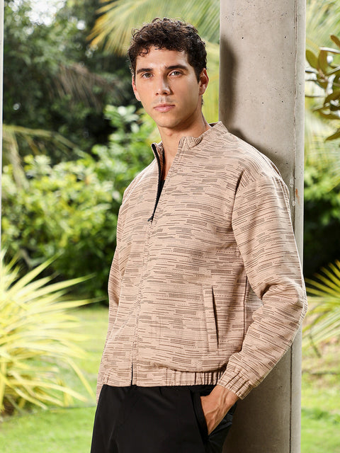 Hookd Lined-Jacquard Bomber Jacket