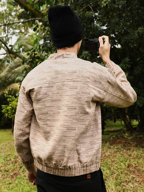 Hookd Lined-Jacquard Bomber Jacket
