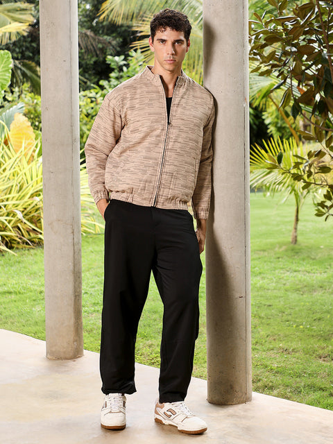 Hookd Lined-Jacquard Bomber Jacket
