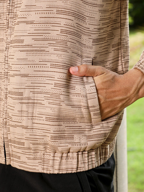 Hookd Lined-Jacquard Bomber Jacket