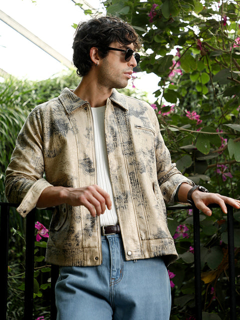 Interim Reptilia-Jacquard Bomber Jacket