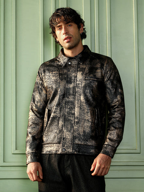 Hooked Reptilia-Jacquard Bomber Jacket