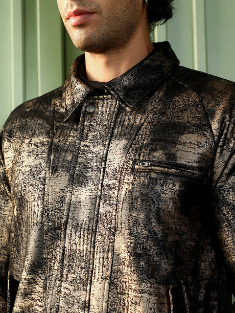 Hooked Reptilia-Jacquard Bomber Jacket