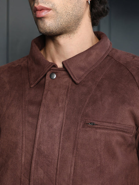 Hooked Suede Bomber Jacket