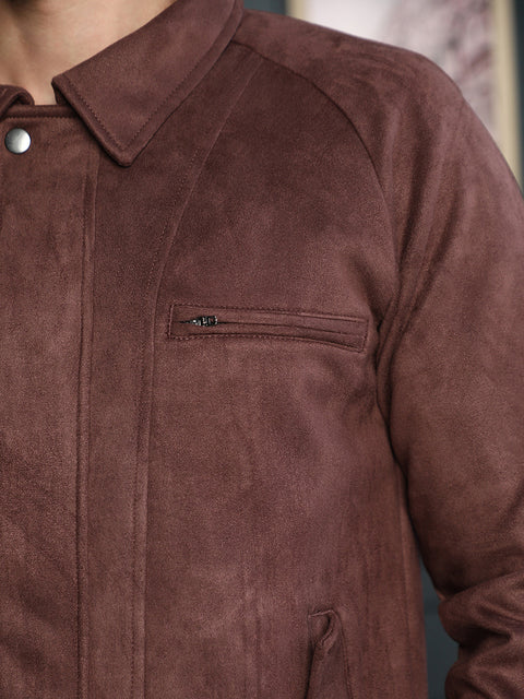 Hooked Suede Bomber Jacket