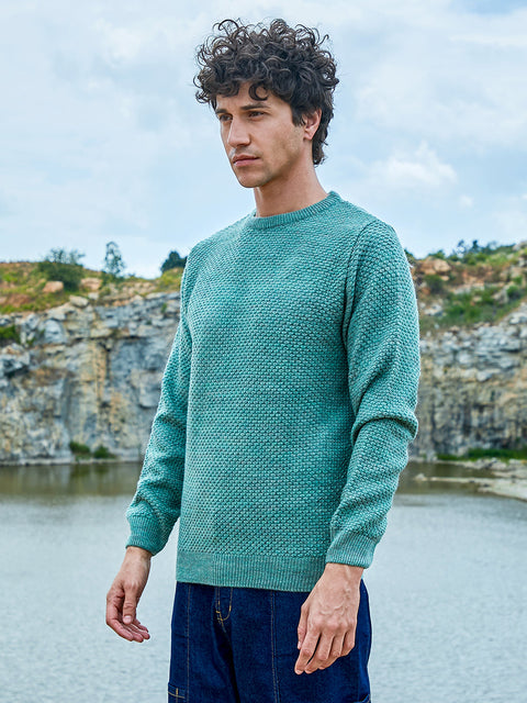 Behookd Men's Textured Knit Pullover Sweater