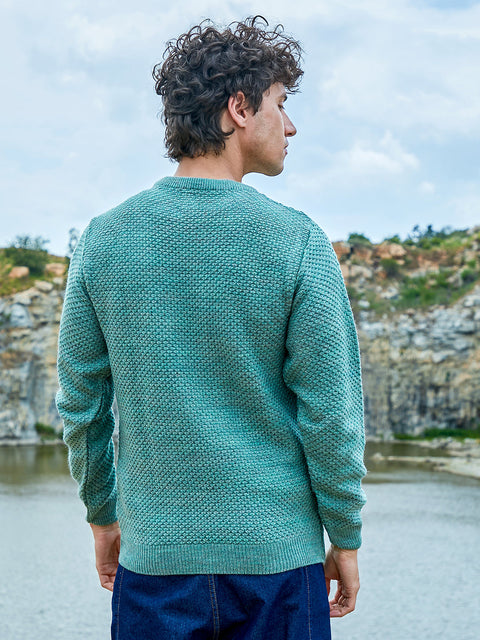 Behookd Men's Textured Knit Pullover Sweater