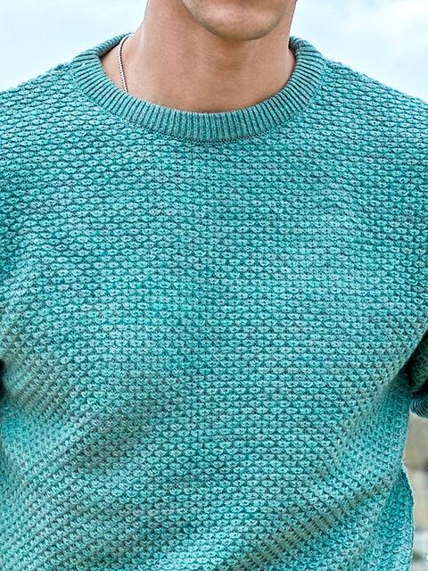 Behookd Men's Textured Knit Pullover Sweater