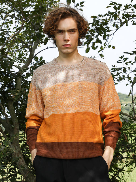 Hookd Contrast Panel Pullover Sweater