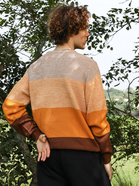 Hookd Contrast Panel Pullover Sweater